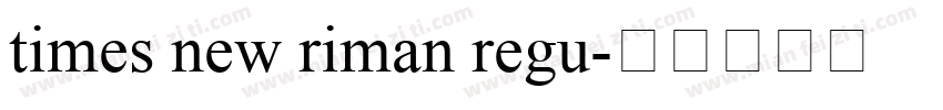 times new riman regu字体转换